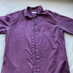 Jack and Jones - Mens Medium Maroon Button Up Shirt - Premium Collection